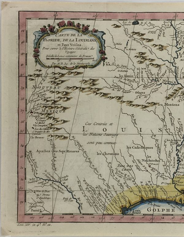 Texas Republic Map - Pre-Republic Texas, Bellin, 1752