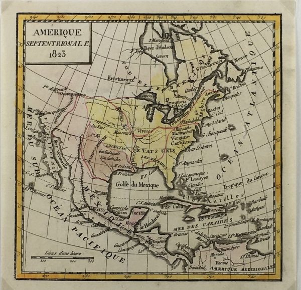 USA Map - United States, Crozat , 1823