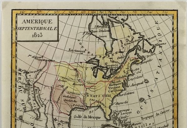 USA Map - United States, Crozat , 1823