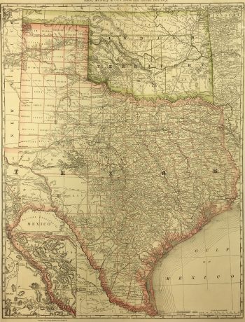 Texas Map - Texas Map, Rand McNally, 1881