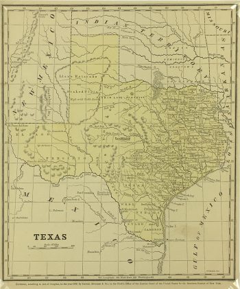Texas Map - Texas Map, D. Burgess, 1853