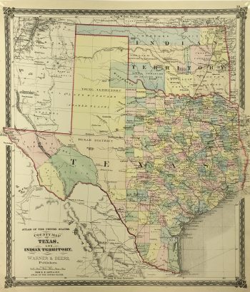 Texas Map - Texas Map, H.H. Lloyd, 1870