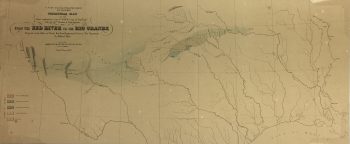 Texas Map - Texas - Red River, W.P. Blake, 1854