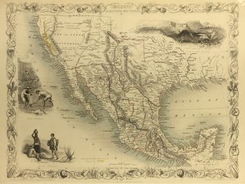 Texas Republic Map - Texas Republic, John Tallis, 1851