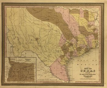 Texas Republic Map - Texas Republic, Augustus Mitchell, 1849