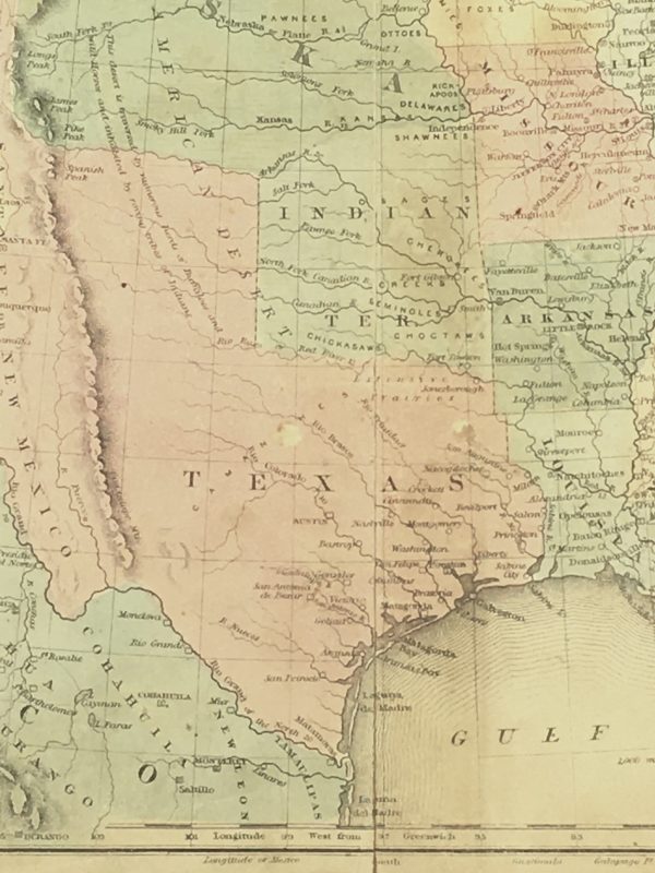 Texas Republic Map - Texas Republic, D.F. Robinson, 1844