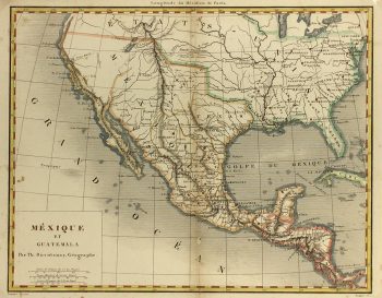 Texas Republic Map - TX Pre-Republic, Duvotenay, c. 1835