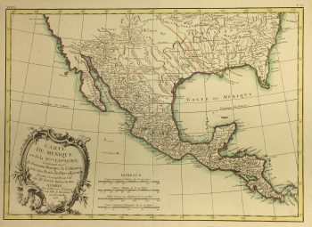 Texas Republic Map - TX Pre-Republic, Rigobert Bonne, 1771