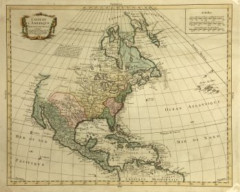 Texas Republic Map - TX Pre-Republic, Louis C. Desnos, 1760